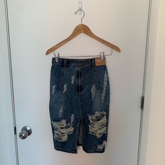 One teaspoon distressed high waisted skirt - Picture 2 of 2